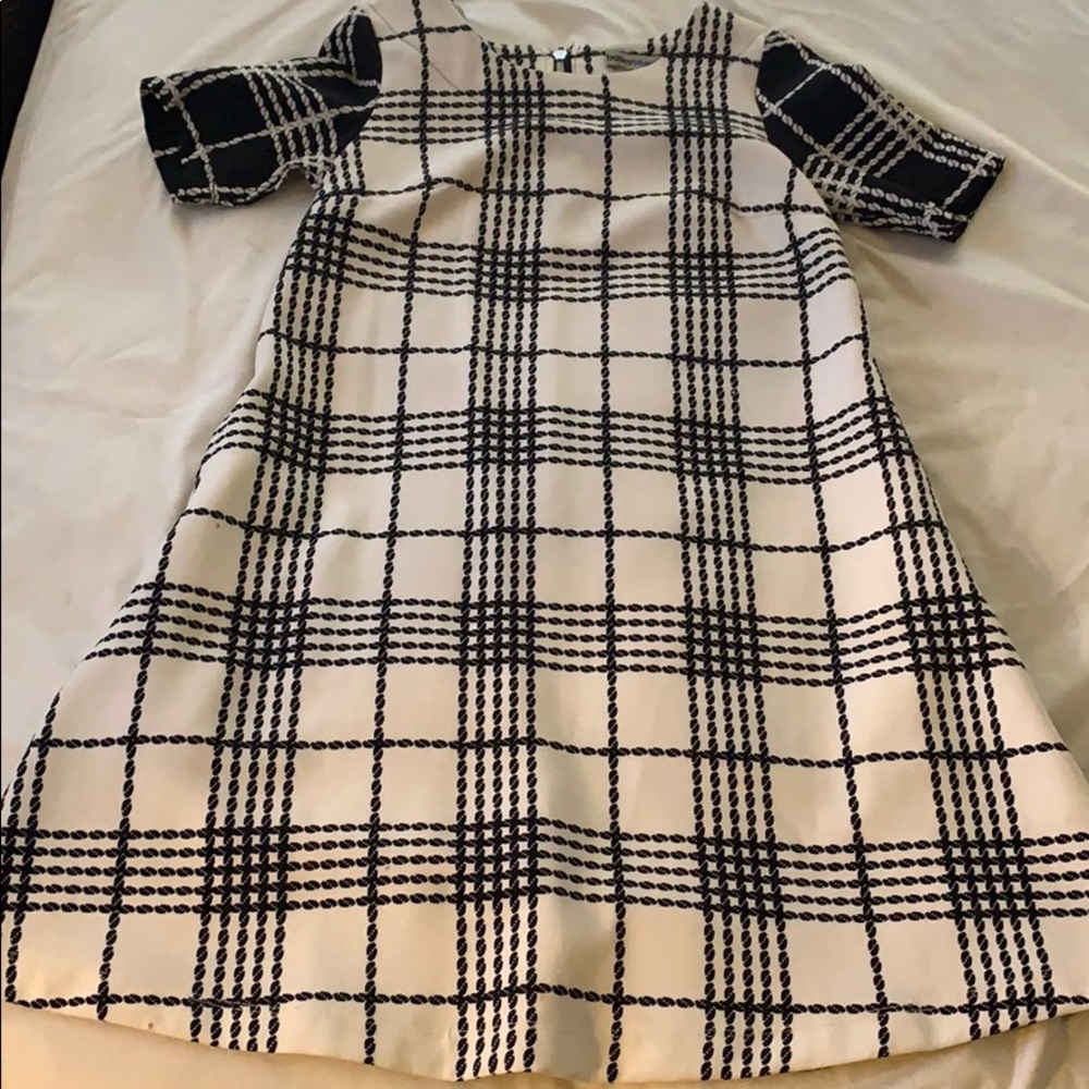 Bailey blue black and white dress